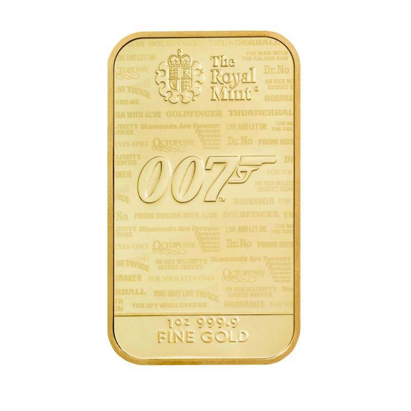Metal 007 1oz bullion gold bar James Bond 007 No Time to die | Belgique, France ...