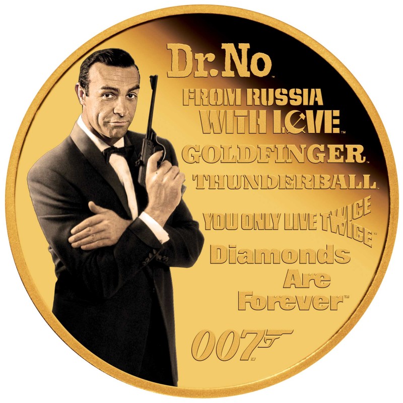 1 oz James Bond 007 Sean Connery Héritage or Proof 2022 Belgique