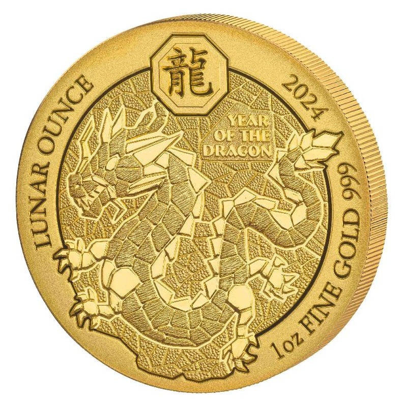 Pièce de un kilogramme en or pur – Année lunaire du Dragon